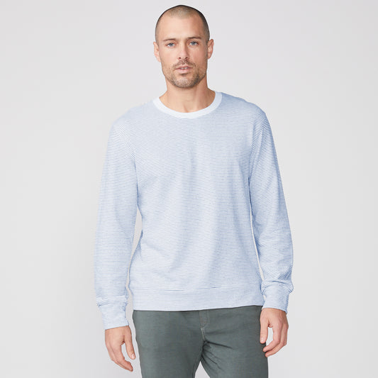Pinstripe Crew Neck Sweatshirt (4866738356326)