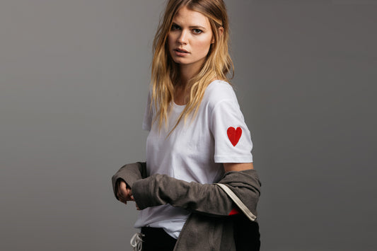 Embroidered Heart Crew