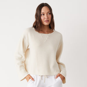 Teddy Fleece Boat Neck Sweatshirt