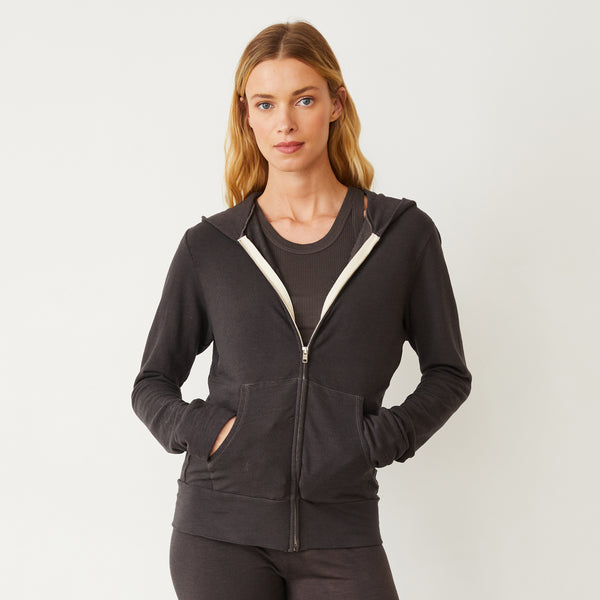 カットソー SLIM FIT ZIP HOODIE | MADISONBLUE