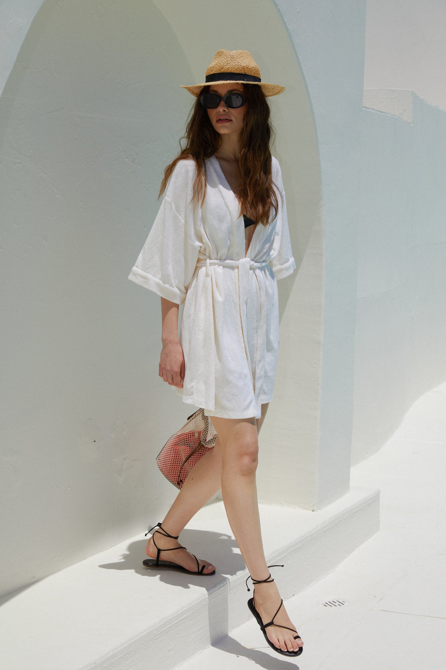 color group -TERRY CLOTH KIMONO - HJ0236