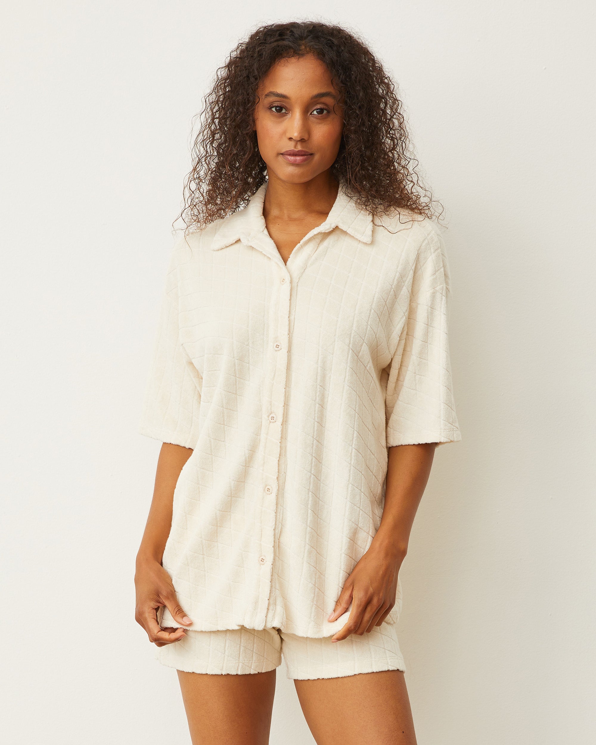 トップス VIAVANDA PERFORATED BIG SHIRTS MINT TOPS – VIAVANDA