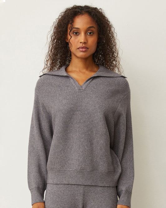 Softknit Rib Collared Sweater