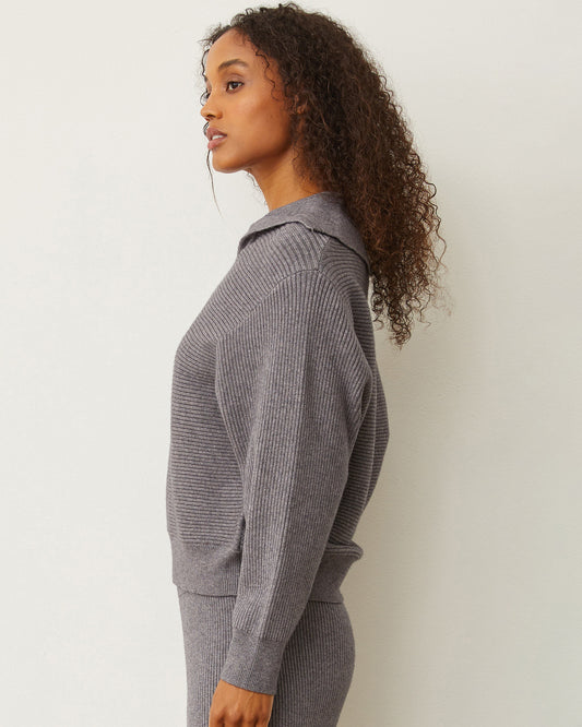 Softknit Rib Collared Sweater