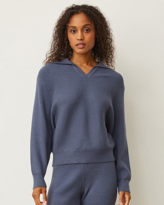 Softknit Rib Collared Sweater
