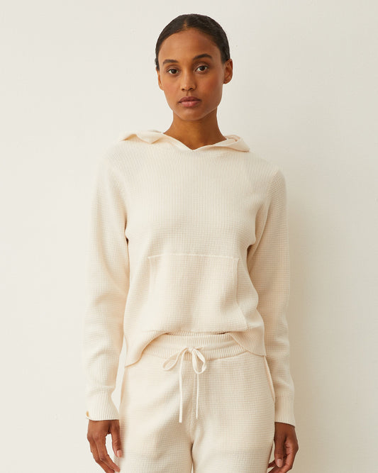 Soft Knit Waffle Kangaroo Pullover
