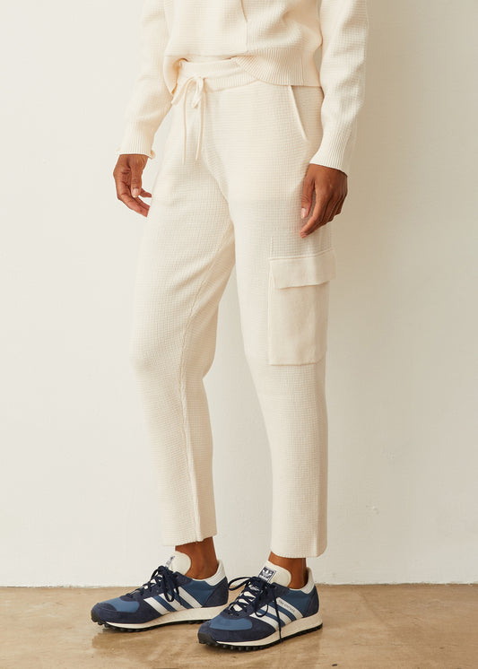 Soft Knit Waffle Cargo Jogger
