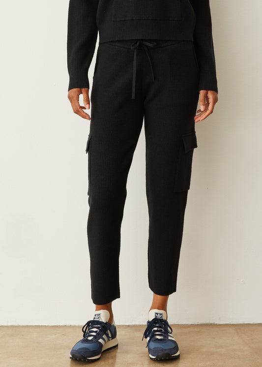 Soft Knit Waffle Cargo Jogger