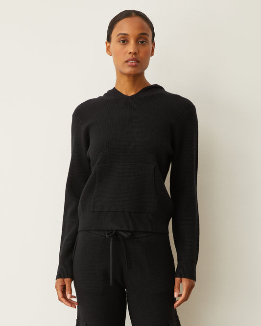 Soft Knit Waffle Kangaroo Pullover