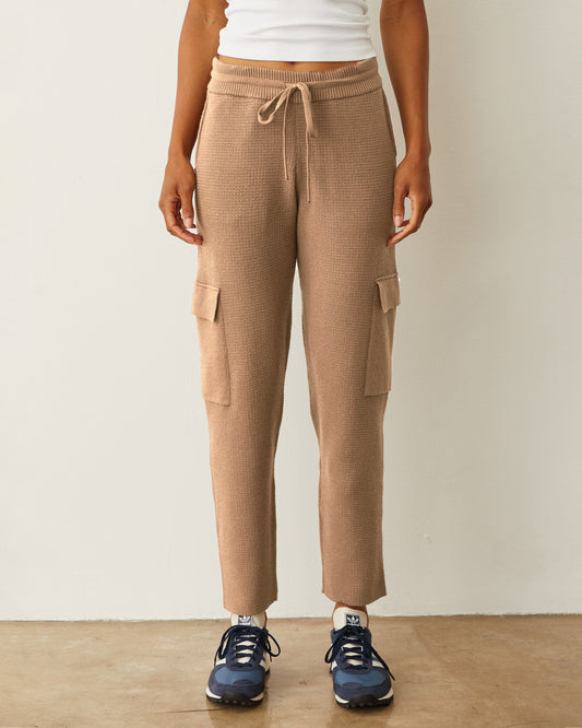 Soft Knit Waffle Cargo Jogger