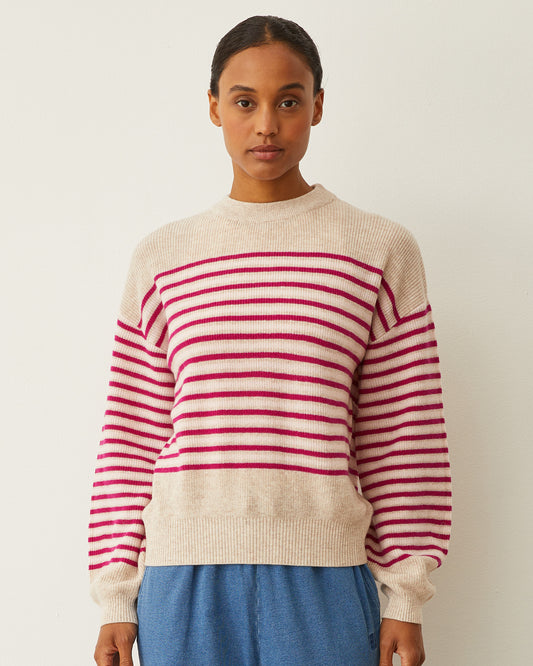 Wool Cashmere Stripe Sweater