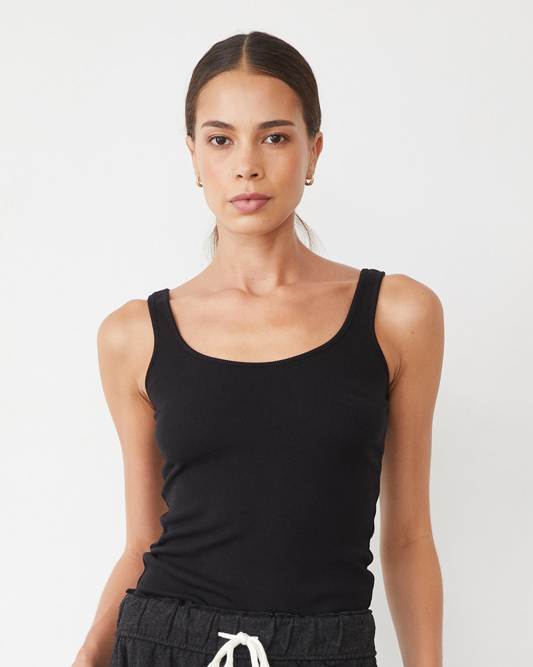 Supimafine Rib Scoop Neck Tank