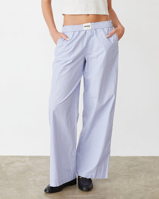 Stripe Poplin Boxer Pants