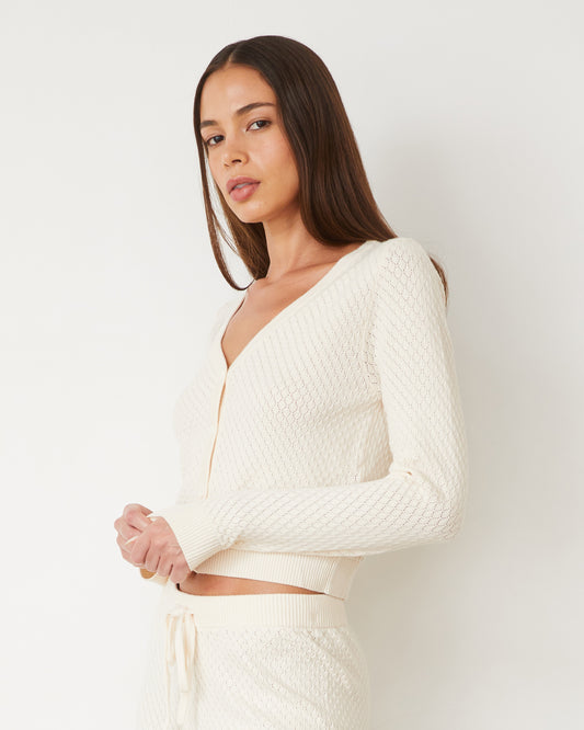 Soft Knit French Waffle Cardigan