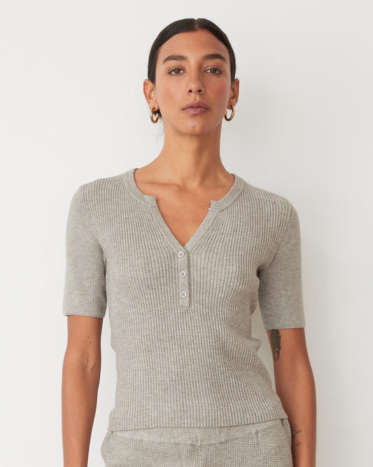 Softknit Rib Waffle Henley
