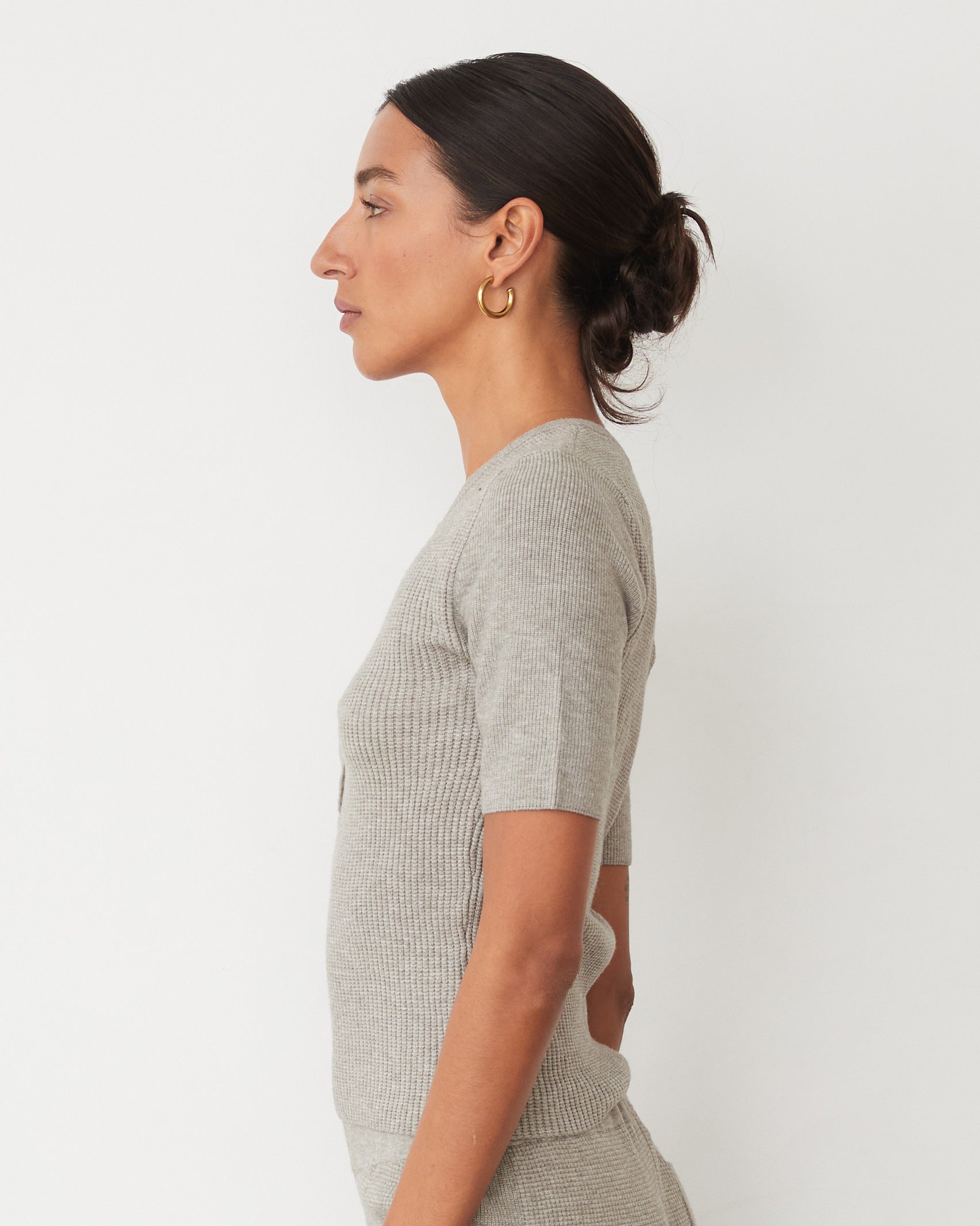 【MAISON MINED】22FW★ GENNETIC MUTATION WAFFLE T Softknit Rib Waffle Henley – MONROW