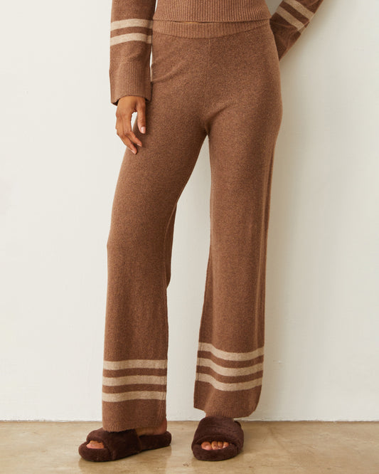 Plush Stripe Straight Leg Sweat