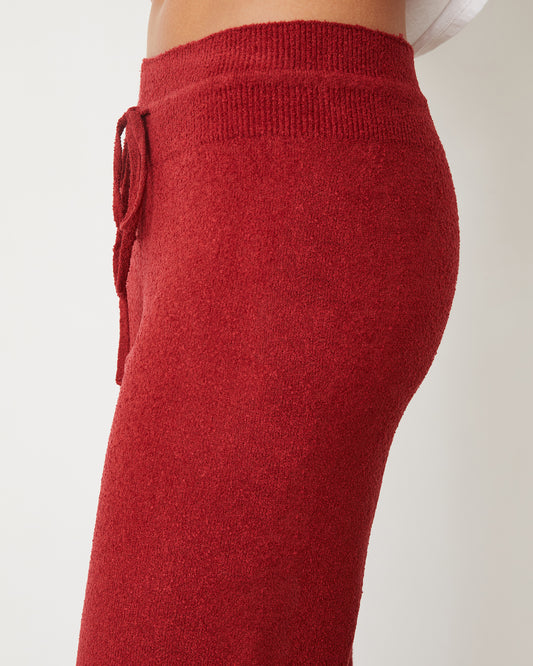 Boucle Knit Crop Straight Leg Pant