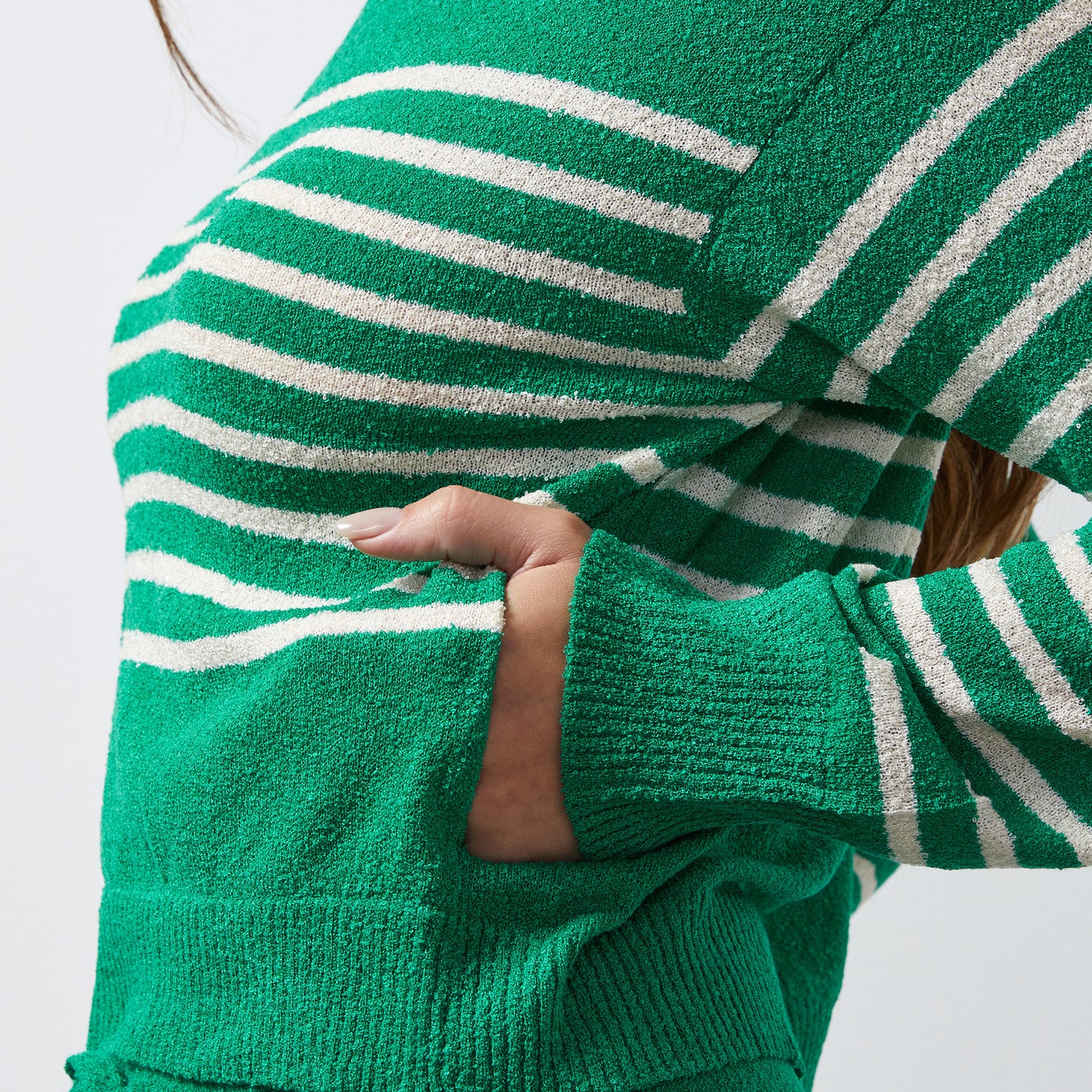 Boucle Knit Stripe Sweater