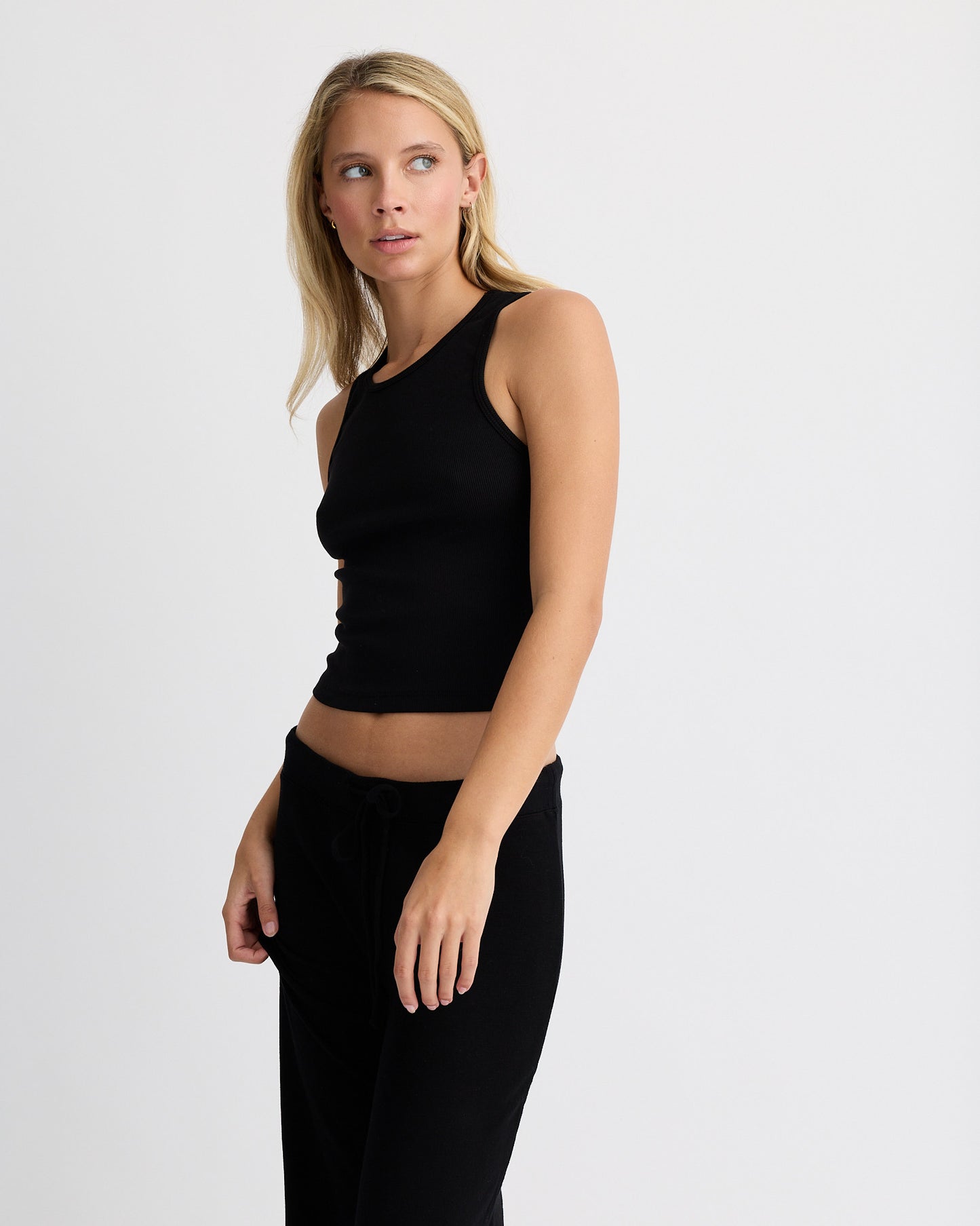 Supimaluxe Rib Crop High Neck Tank