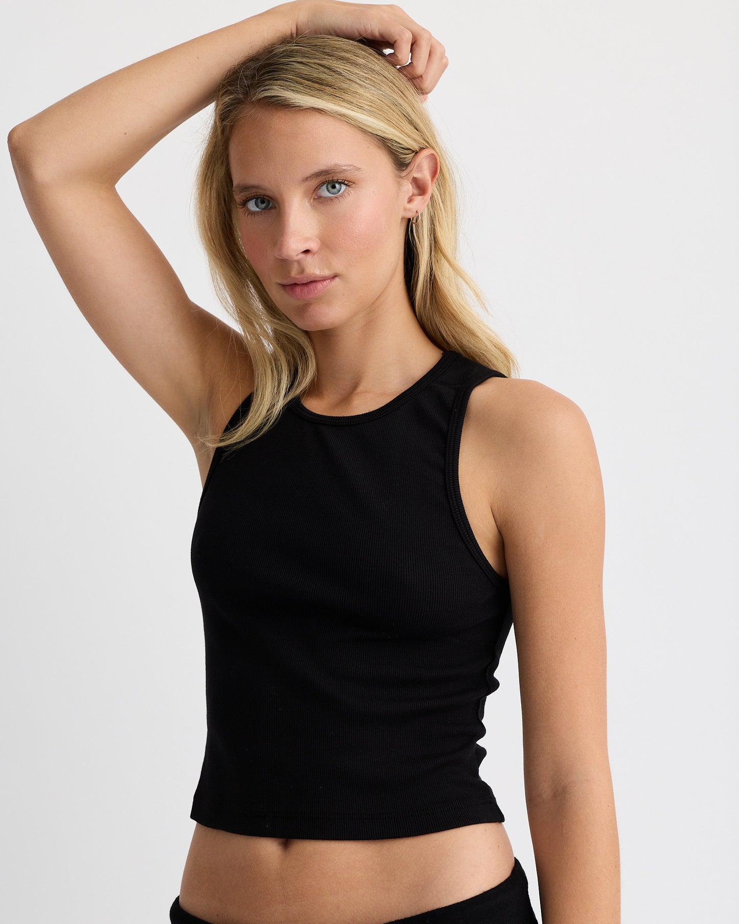 Supimaluxe Rib Crop High Neck Tank