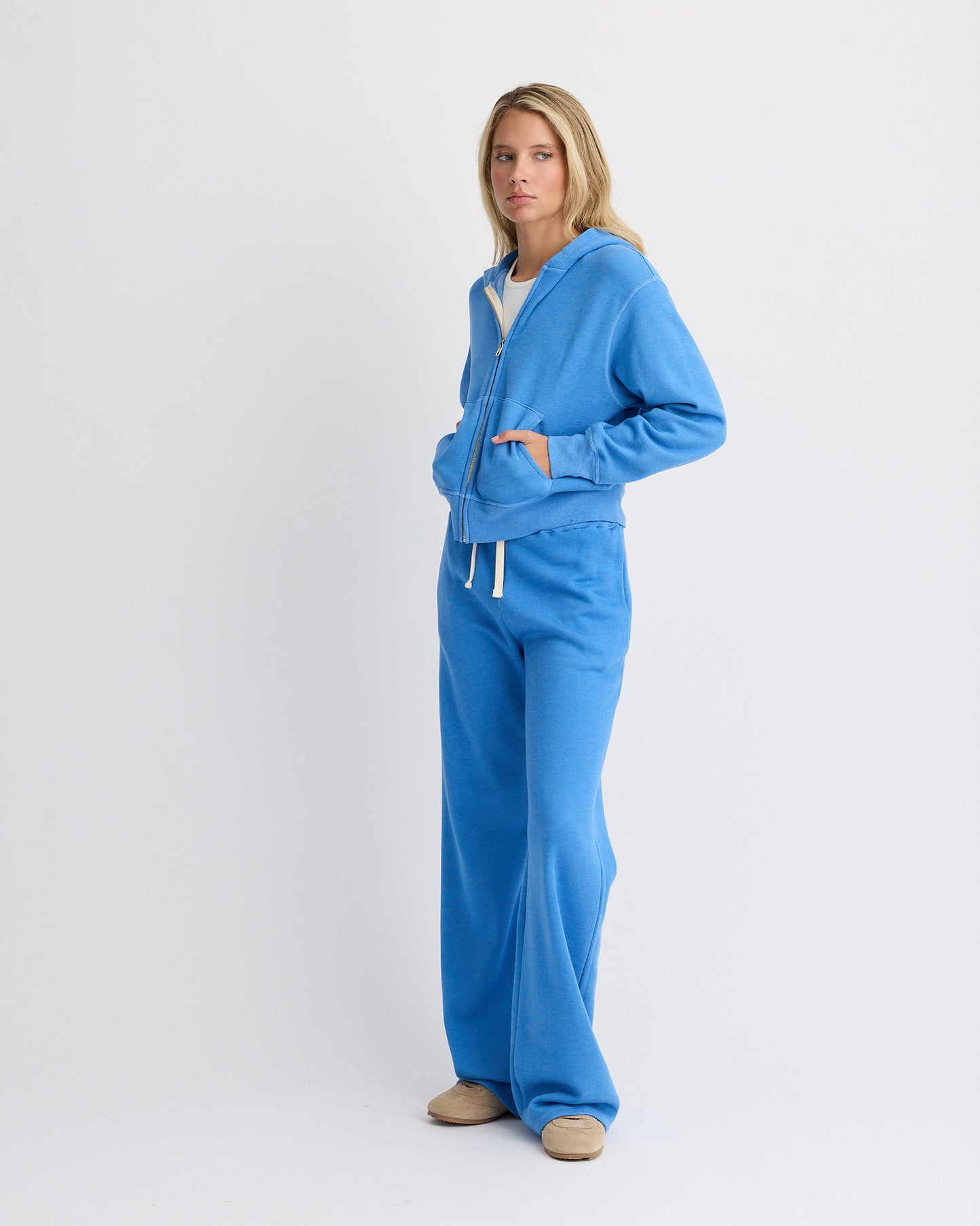 Teddy Fleece Relaxed Zip Up Hoody