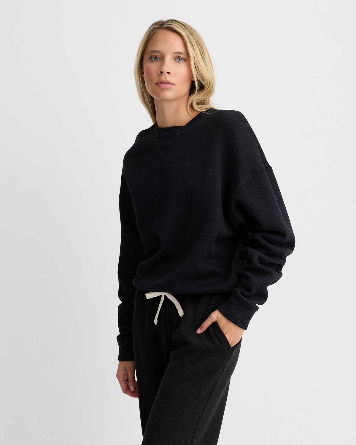 Teddy Fleece Crew Neck Sweatshirt