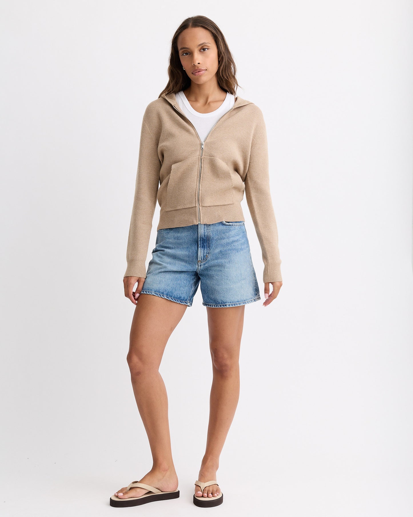Soft Knit Zip Up Hoody