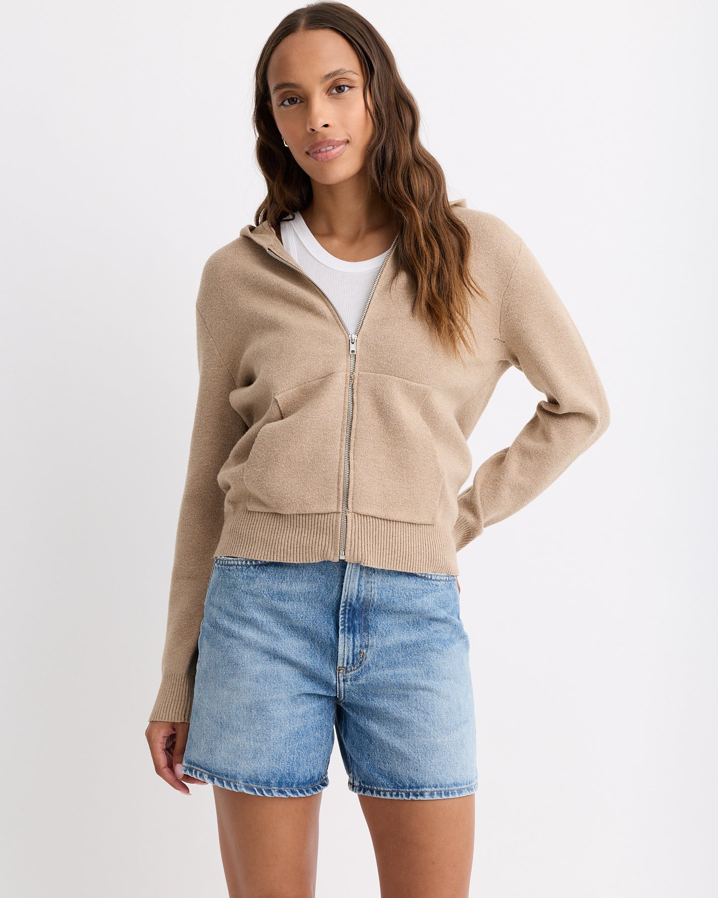 Soft Knit Zip Up Hoody