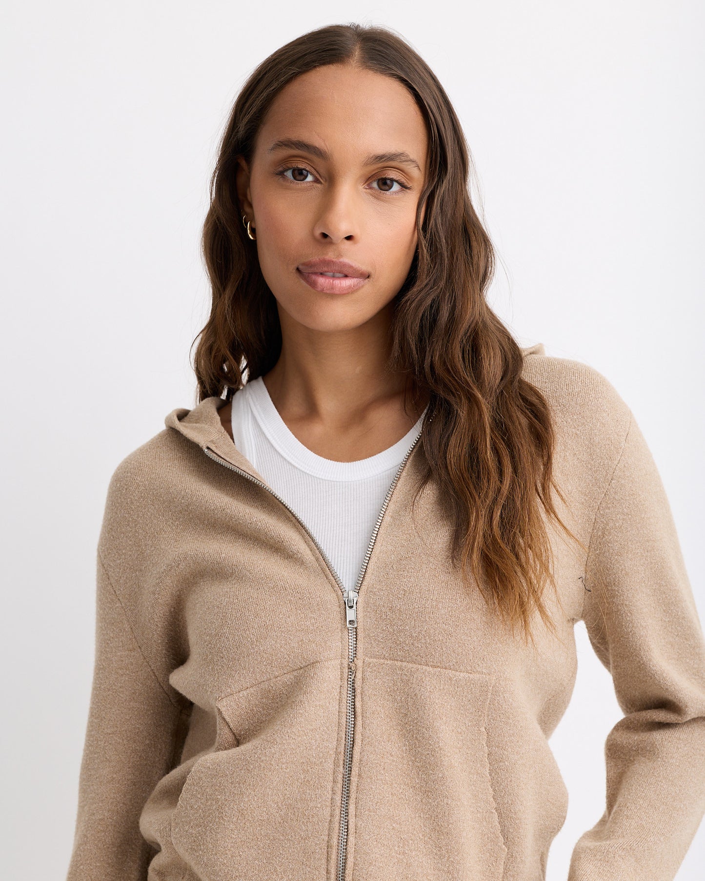 Soft Knit Zip Up Hoody