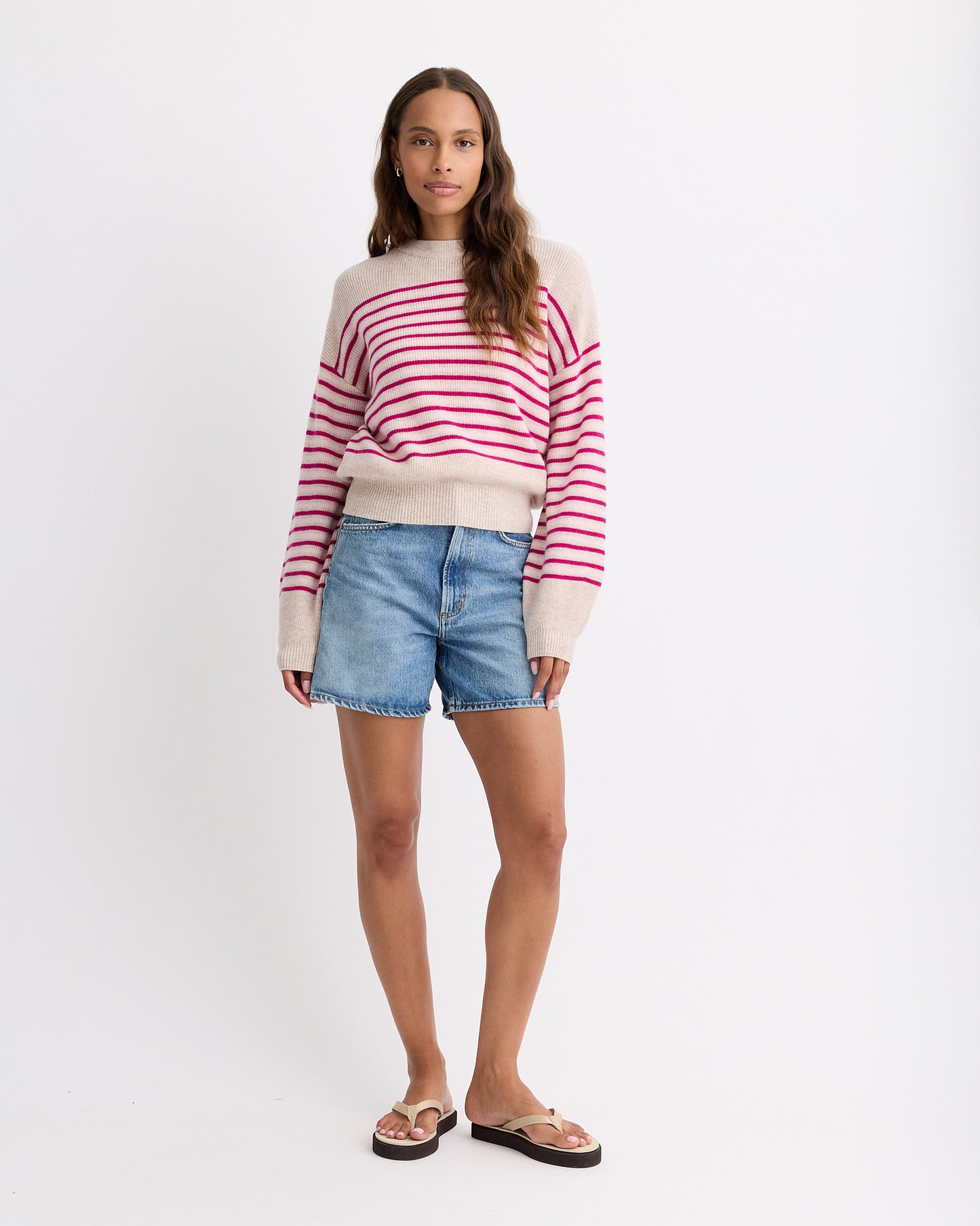 Wool Cashmere Stripe Sweater