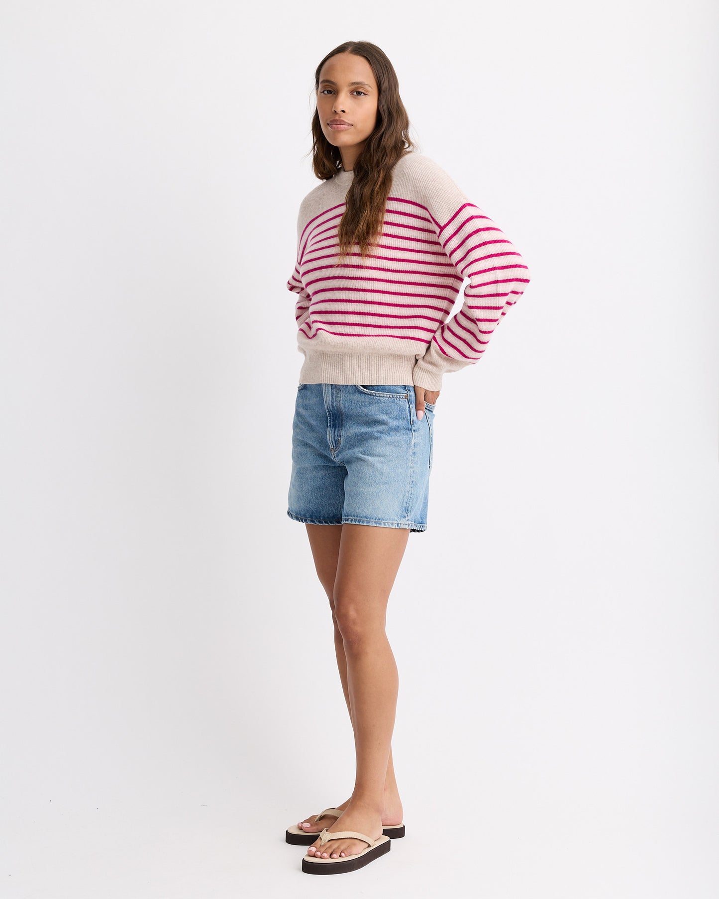 Wool Cashmere Stripe Sweater