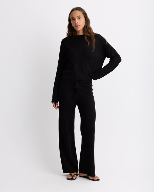 Boucle Knit Relaxed Pant