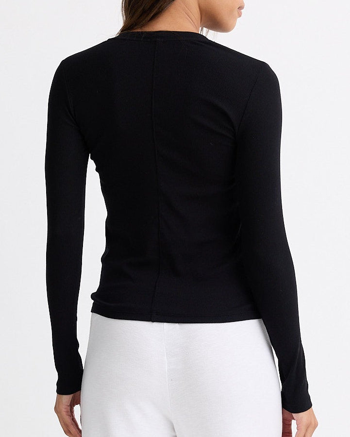 Supimafine Rib Long Sleeve Crew