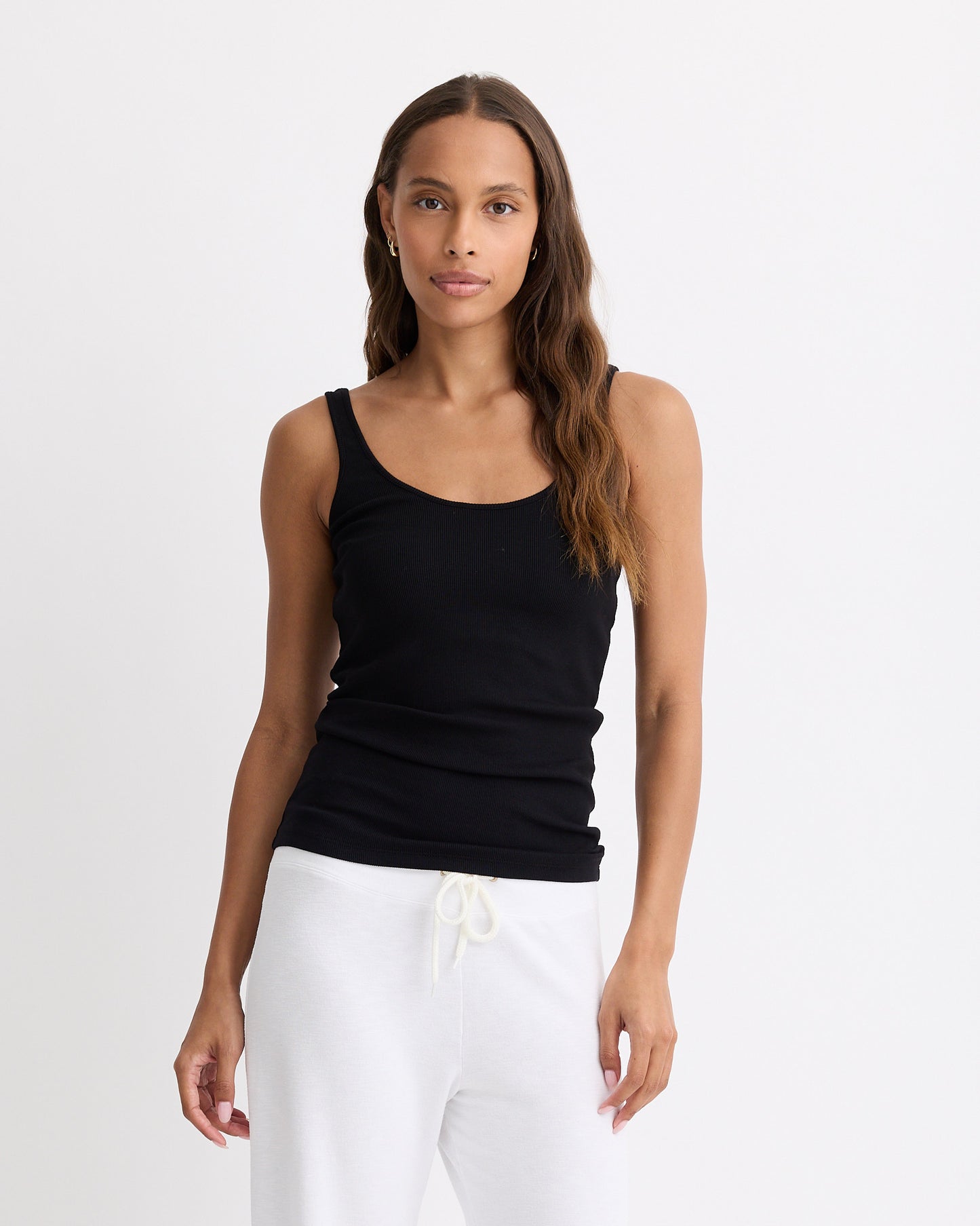 Supimafine Rib Scoop Neck Tank