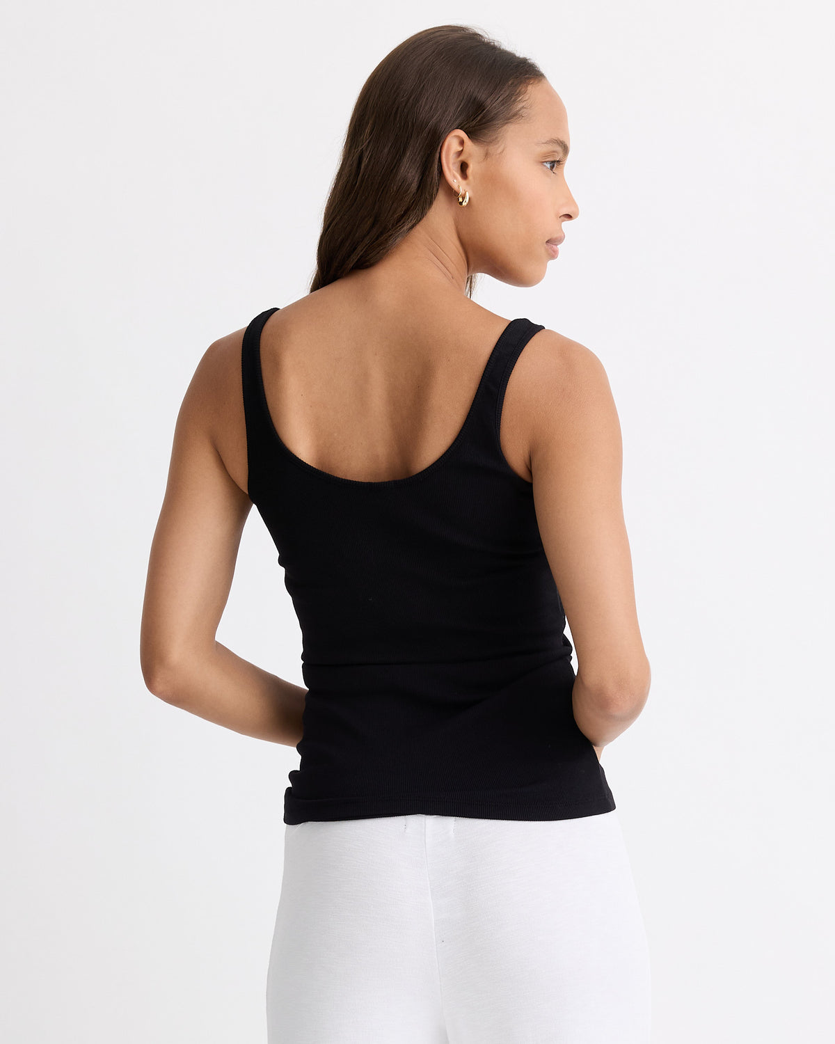 Supimafine Rib Scoop Neck Tank