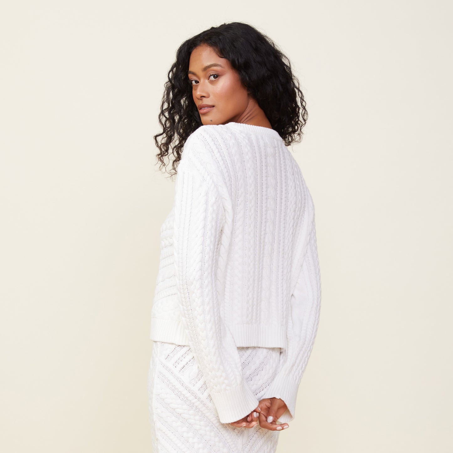Merino Wool Cable Knit Sweater