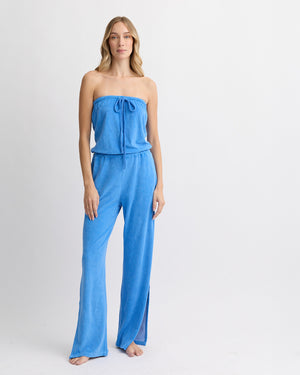 Terry Cloth Bandeau Jumpsuit