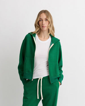 Teddy Fleece Relaxed Zip Up Hoody