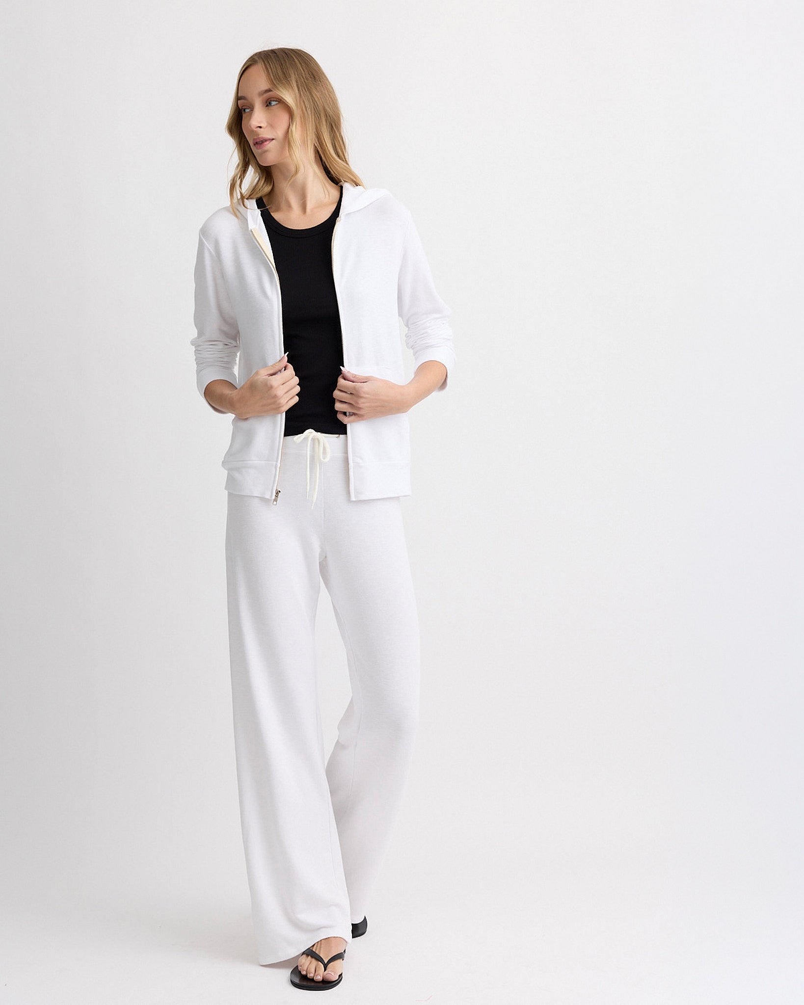 Supersoft Zip Up Hoody - White Color – MONROW