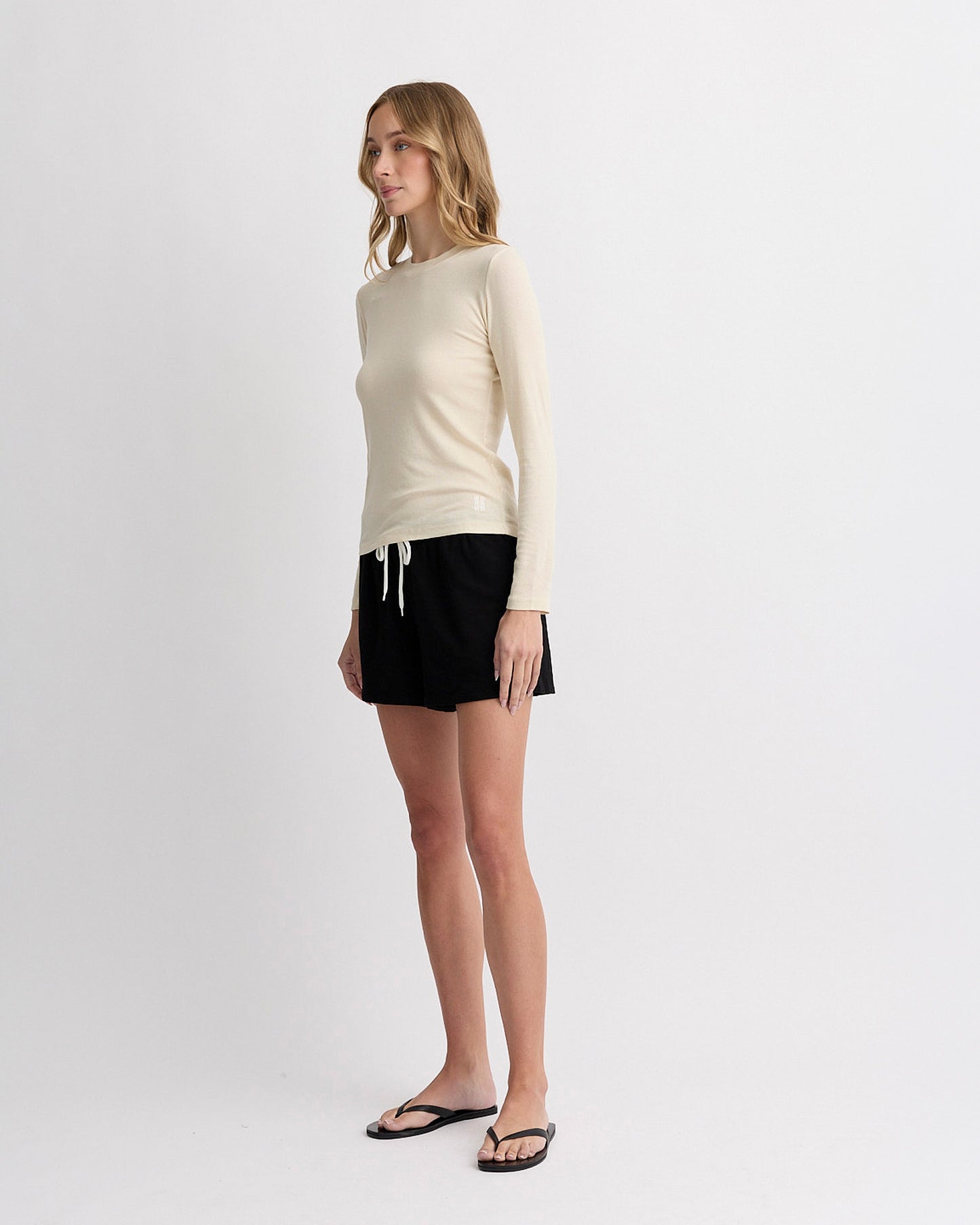 Supimafine Rib Long Sleeve Crew