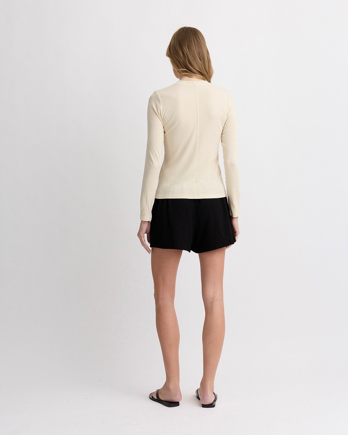 Supimafine Rib Long Sleeve Crew