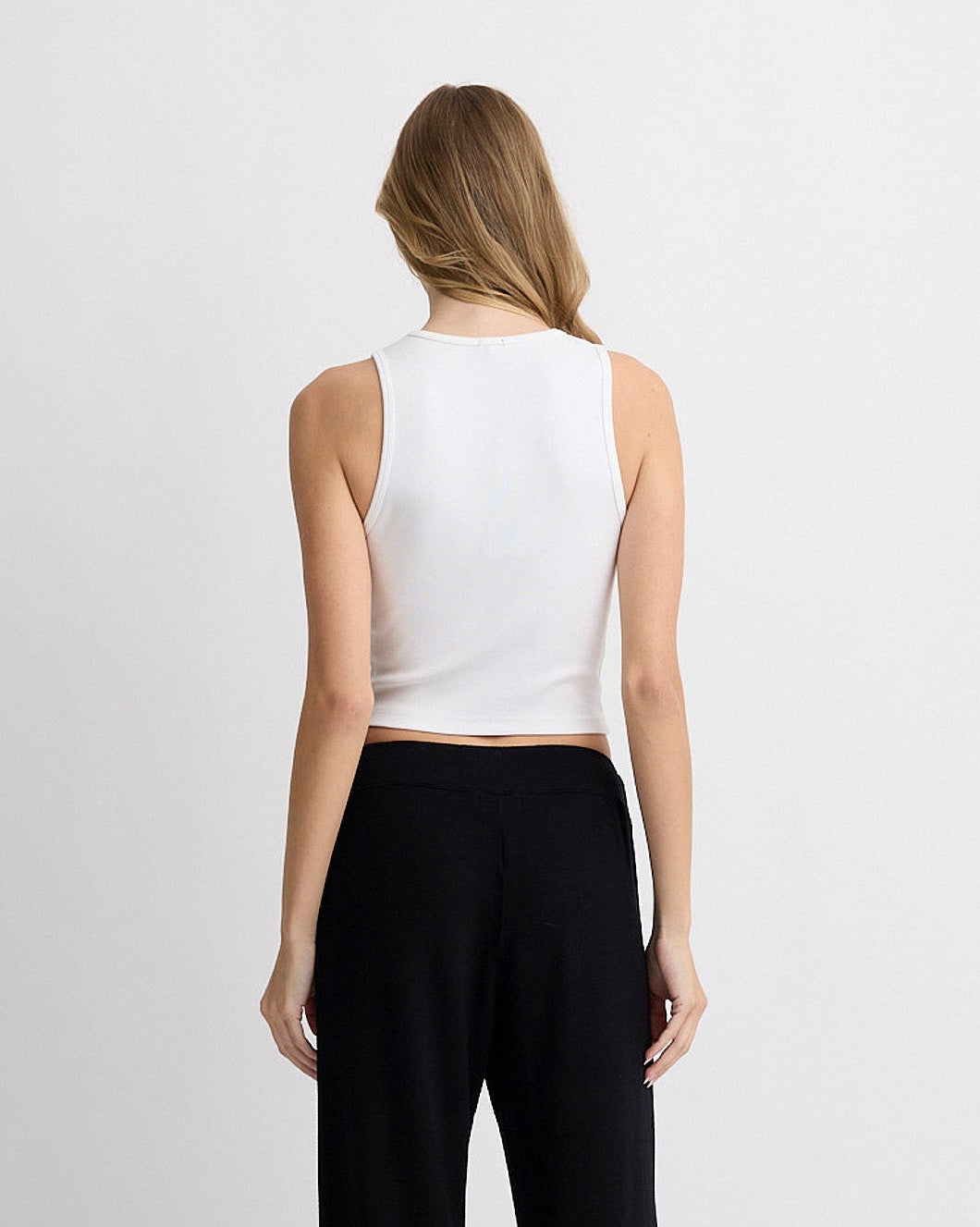 Supimaluxe Rib Crop High Neck Tank