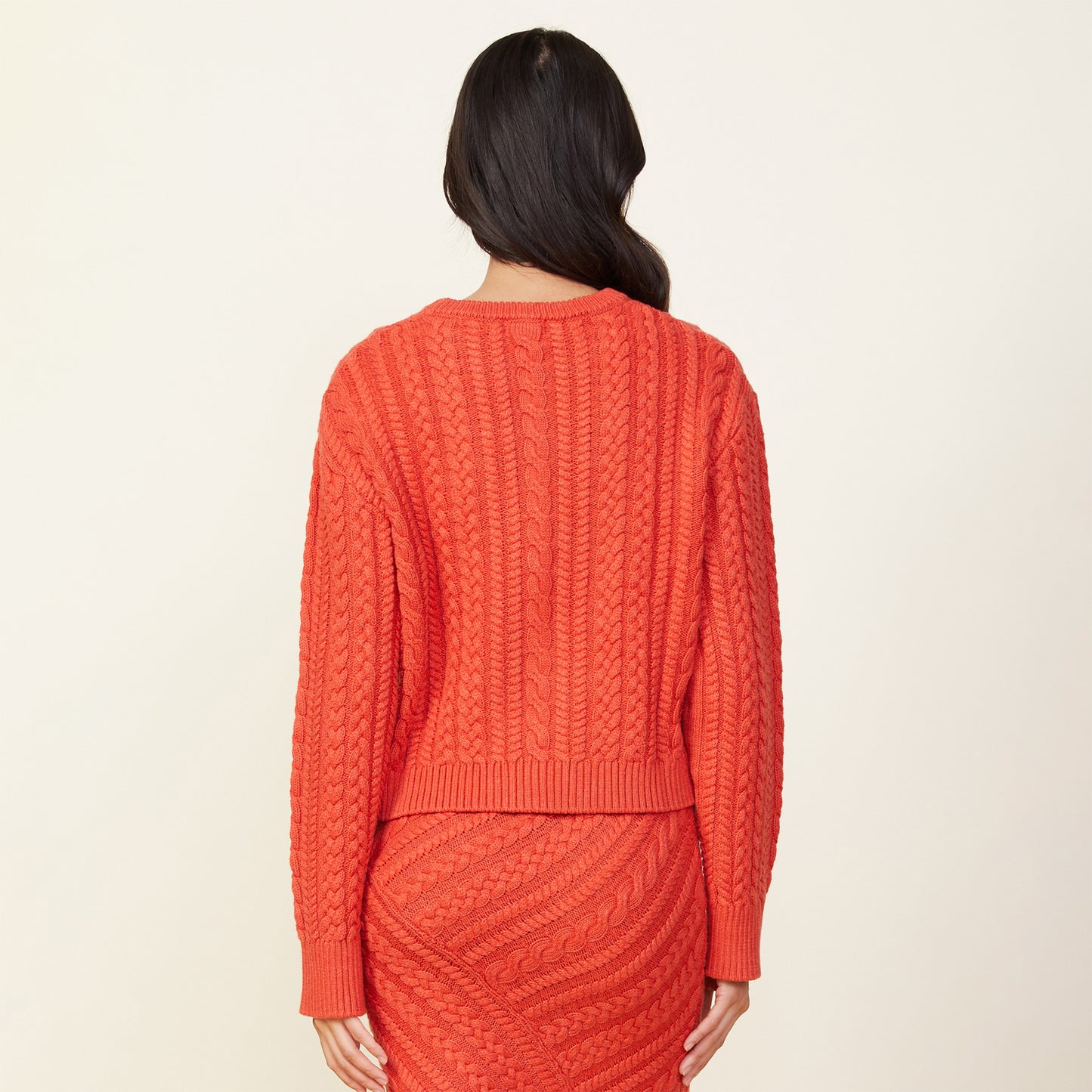 Merino Wool Cable Knit Sweater MONROW