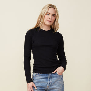 Supima Rib Long Sleeve Crew