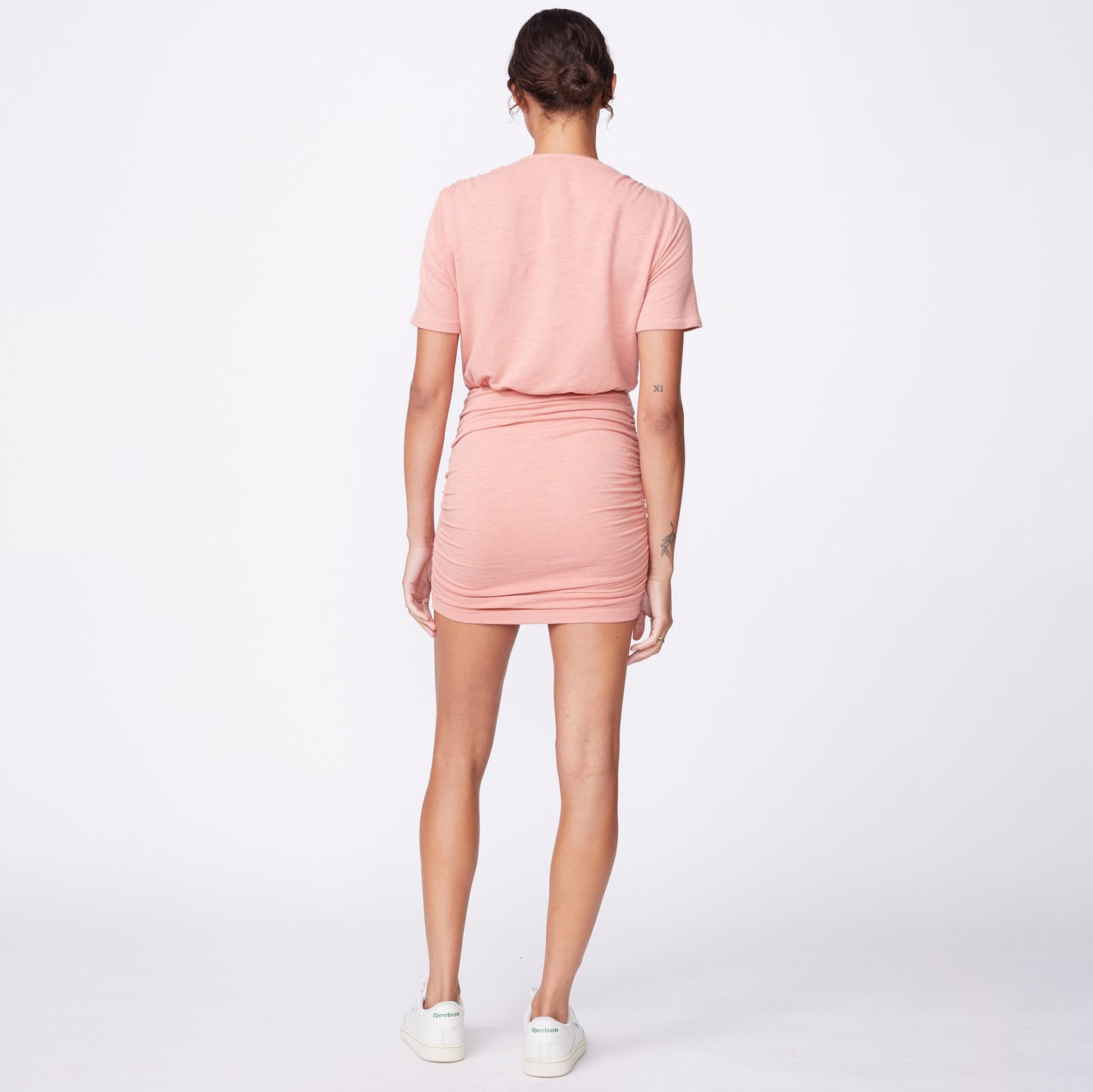 Supersoft Deep V Shirred Dress