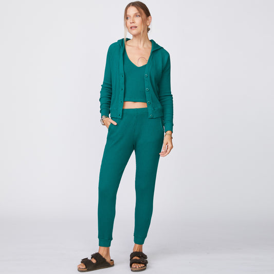 Brushed Rib Hooded Cardigan