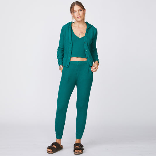 Brushed Rib Hooded Cardigan