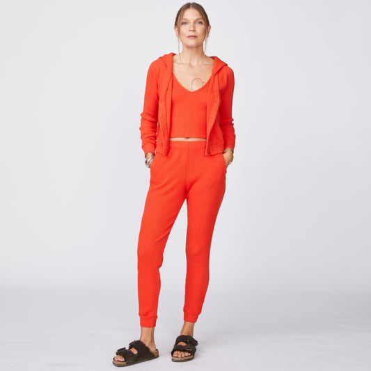 Brushed Rib Hooded Cardigan