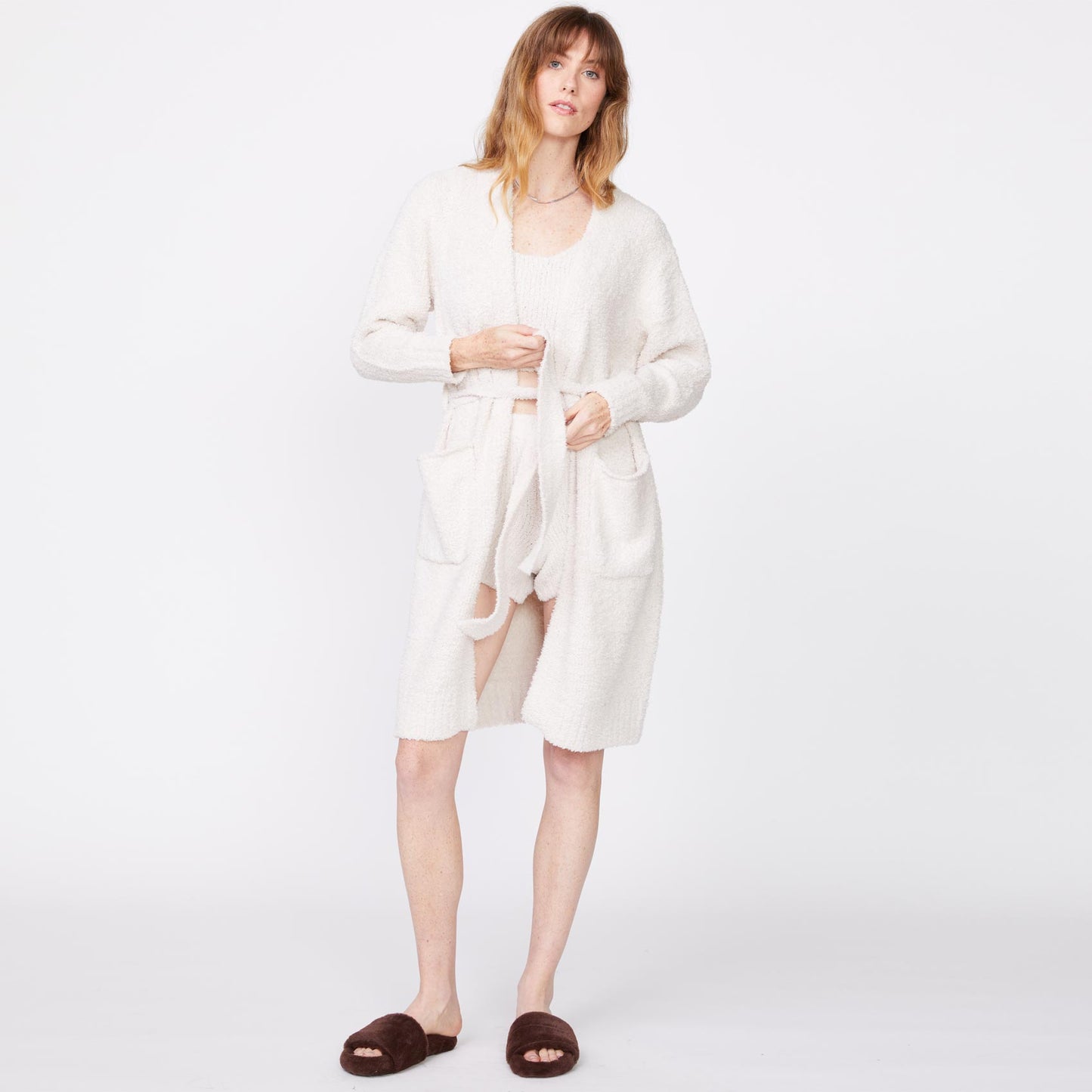 Plush Sweater Robe - Chalk Color – MONROW